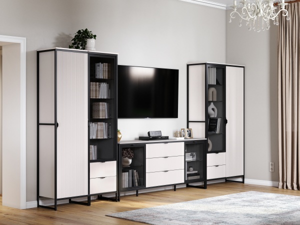 Шкаф 1 дв 2 ящ "Нора" гостиная Персидский жемчуг